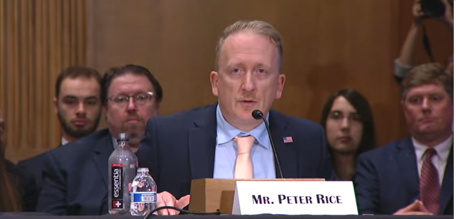 President/CEO Peter Rice testimony before Senate Banking Committee