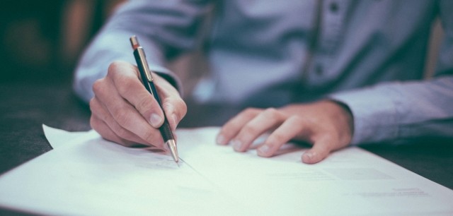 Signing paper and/or form