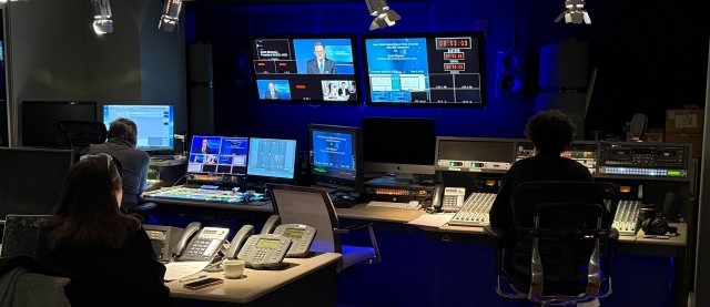 Scott in media booth